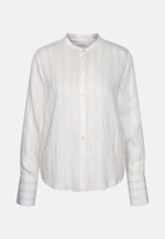 Stehkragenbluse mit hoher Manschette aus Viskose- Leinen Mix in Weiß |  Seidensticker Onlineshop