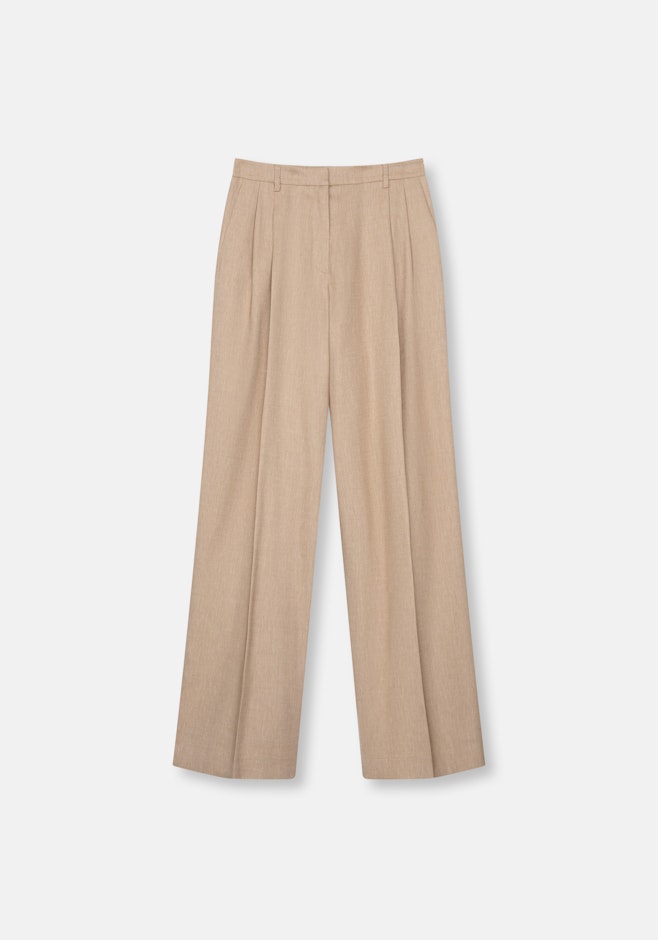 Twill Bundfaltenhose aus Leinen Mix in Beige | Seidensticker Onlineshop