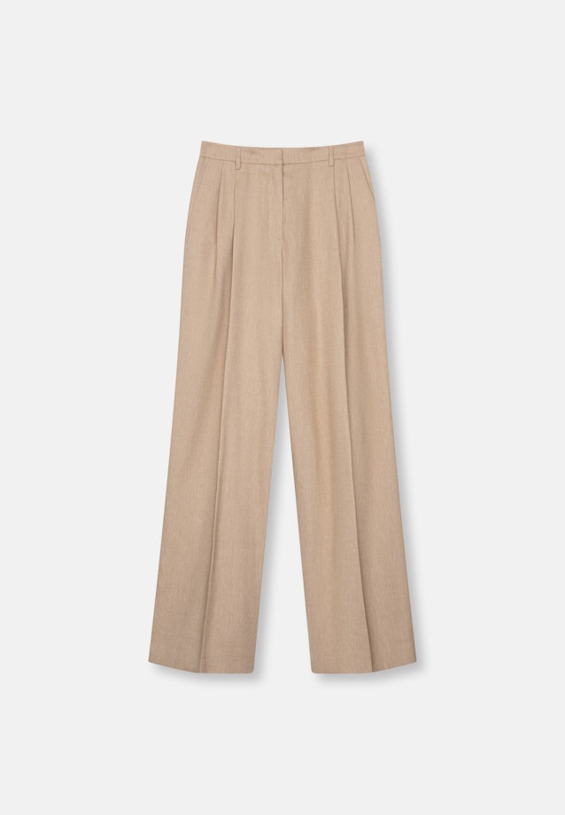 Twill Bundfaltenhose aus Leinen Mix in Beige |  Seidensticker Onlineshop