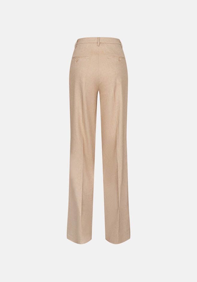 Twill Bundfaltenhose aus Leinen Mix in Beige | Seidensticker Onlineshop