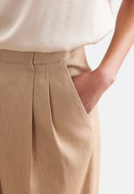 Mélange de pantalons plissés en sergé in Beige |  Seidensticker Onlineshop