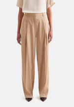 Twill Bundfaltenhose aus Leinen Mix in Beige |  Seidensticker Onlineshop