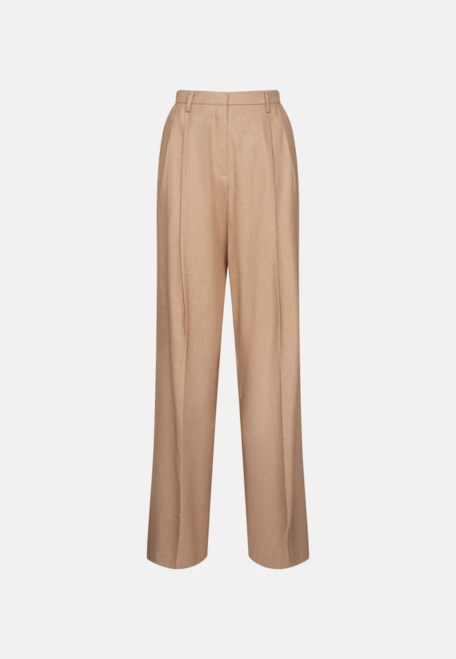Twill Bundfaltenhose aus Leinen Mix in Beige | Seidensticker Onlineshop