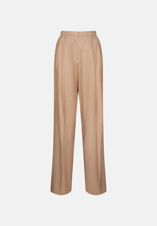 Twill Bundfaltenhose aus Leinen Mix in Beige |  Seidensticker Onlineshop