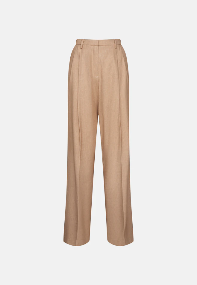 Twill Bundfaltenhose aus Leinen Mix in Beige | Seidensticker Onlineshop