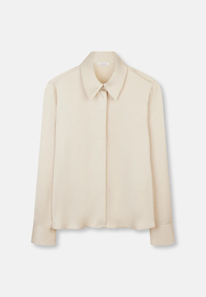 Chemisier en satin avec fentes hautes à manches dans Blanc | Boutique en ligne Seidensticker