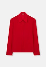 Hemdbluse mit hohen Ärmelschlitzen aus 100% Seide in Rot |  Seidensticker Onlineshop