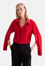 Hemdbluse mit hohen Ärmelschlitzen aus 100% Seide in Rot |  Seidensticker Onlineshop