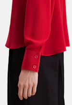 Shirt blouse with high sleeve slits made of 100% silk in Rot |  Seidensticker Onlineshop