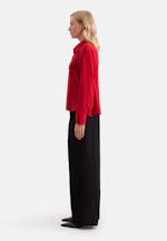 Shirt blouse with high sleeve slits made of 100% silk in Rot |  Seidensticker Onlineshop