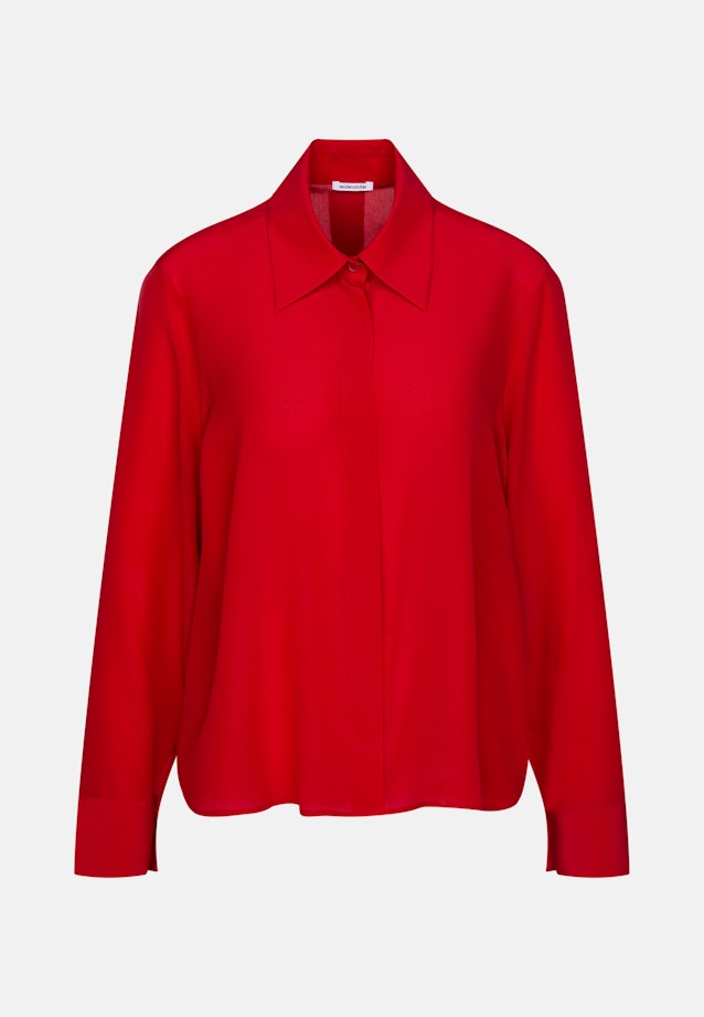 Hemdbluse mit hohen Ärmelschlitzen aus 100% Seide in Rot |  Seidensticker Onlineshop