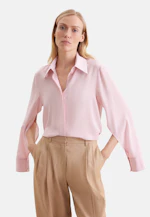 Shirt blouse with high sleeve slits made of 100% silk in Rosa |  Seidensticker Onlineshop