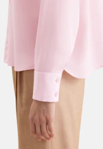 Shirt blouse with high sleeve slits made of 100% silk in Rosa |  Seidensticker Onlineshop