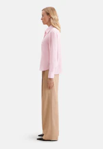 Shirt blouse with high sleeve slits made of 100% silk in Rosa |  Seidensticker Onlineshop