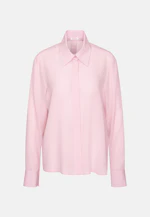 Shirt blouse with high sleeve slits made of 100% silk in Rosa |  Seidensticker Onlineshop