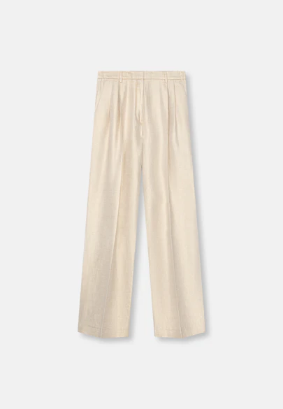 Pantalon à plis en mélange de laine in Gold |  Seidensticker Onlineshop