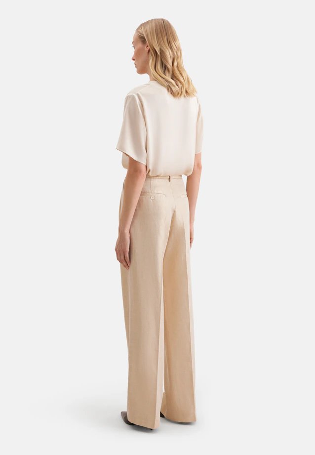 Pleated Wool Blend Trousers in Gold |  Seidensticker Onlineshop