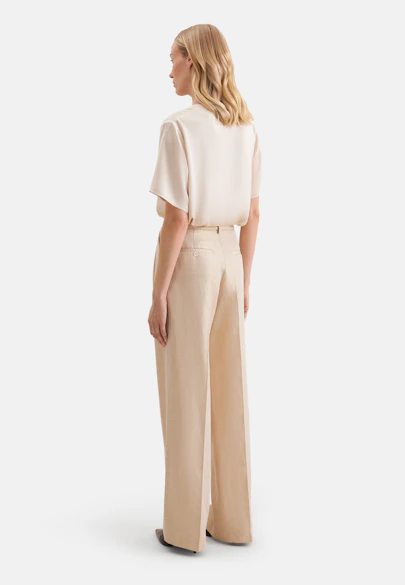 Pantalon à plis  en mélange de laine in Gold |  Seidensticker Onlineshop