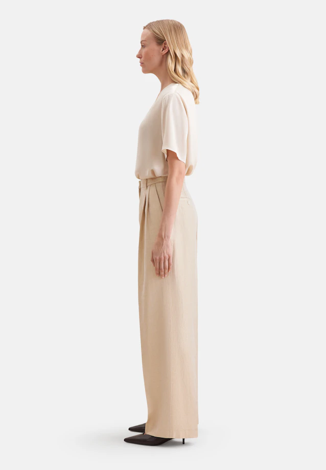 Pleated Wool Blend Trousers in Gold |  Seidensticker Onlineshop