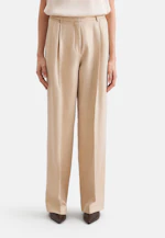 Bundfaltenhose aus einer Wollmischung in Gold |  Seidensticker Onlineshop