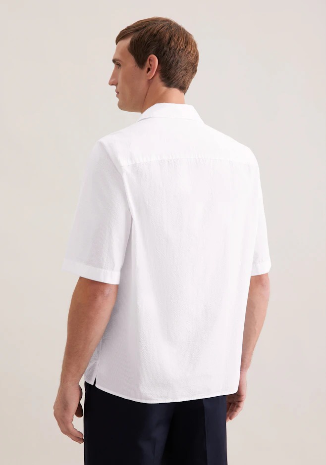 Regular Resort Hemd Uni in Weiß | Seidensticker Onlineshop