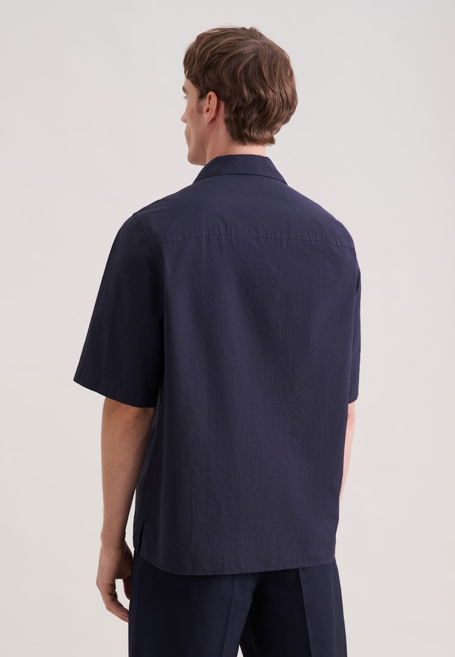 Regular Resort Hemd Uni in Dunkelblau | Seidensticker Onlineshop