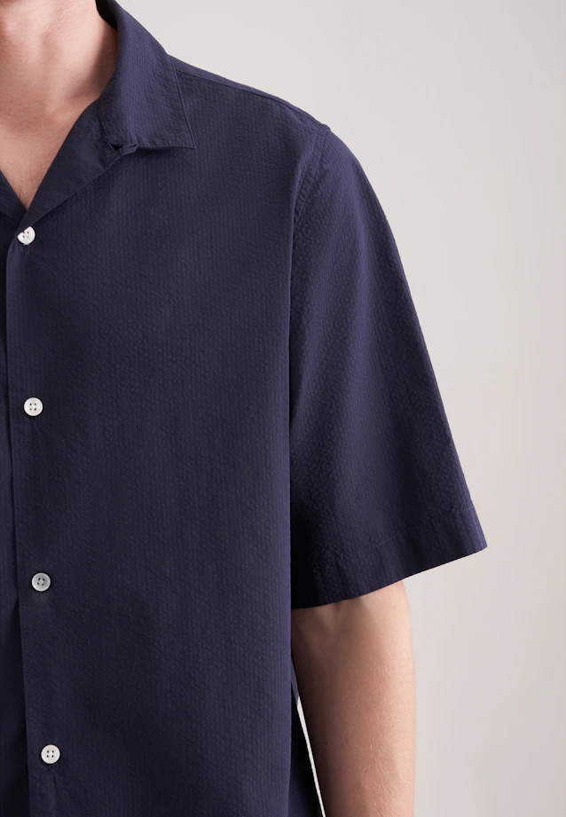 Regular Resort Hemd Uni in Dunkelblau |  Seidensticker Onlineshop
