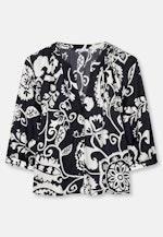 Satinierte Tunika mit Raglanärmeln in Noir |  Seidensticker Onlineshop