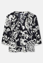 Satinierte Tunika mit Raglanärmeln in Schwarz |  Seidensticker Onlineshop