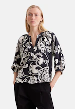 Satin tunic with raglan sleeves in Schwarz |  Seidensticker Onlineshop