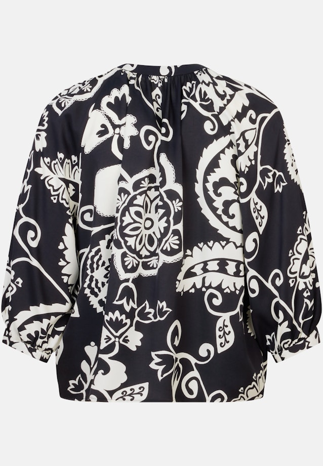 Satinierte Tunika mit Raglanärmeln in Noir |  Seidensticker Onlineshop