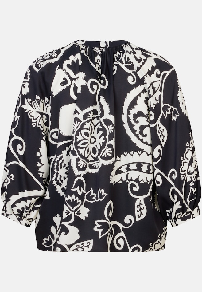 Satinierte Tunika mit Raglanärmeln dans Noir | Boutique en ligne Seidensticker