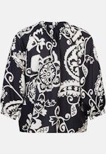 Satinierte Tunika mit Raglanärmeln in Noir |  Seidensticker Onlineshop