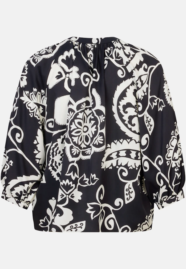 Satinierte Tunika mit Raglanärmeln in Schwarz |  Seidensticker Onlineshop