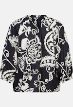 Satinierte Tunika mit Raglanärmeln in Schwarz |  Seidensticker Onlineshop