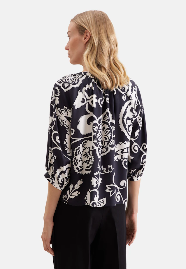 Satin tunic with raglan sleeves in Schwarz |  Seidensticker Onlineshop