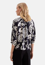 Satin tunic with raglan sleeves in Schwarz |  Seidensticker Onlineshop