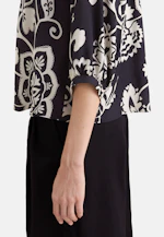 Satin tunic with raglan sleeves in Schwarz |  Seidensticker Onlineshop