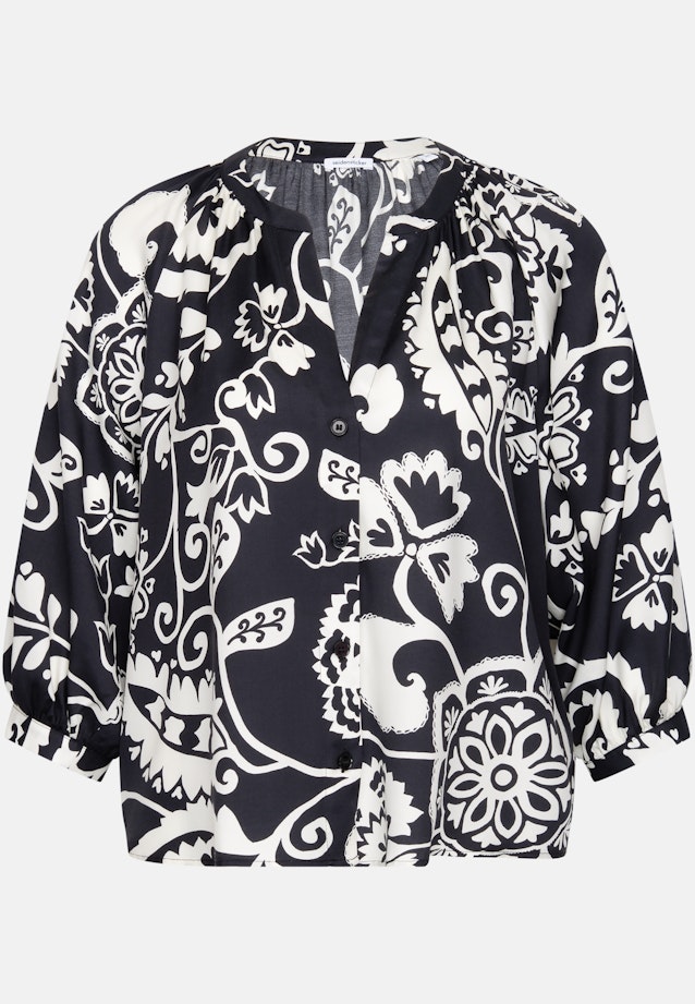 Satinierte Tunika mit Raglanärmeln in Noir |  Seidensticker Onlineshop