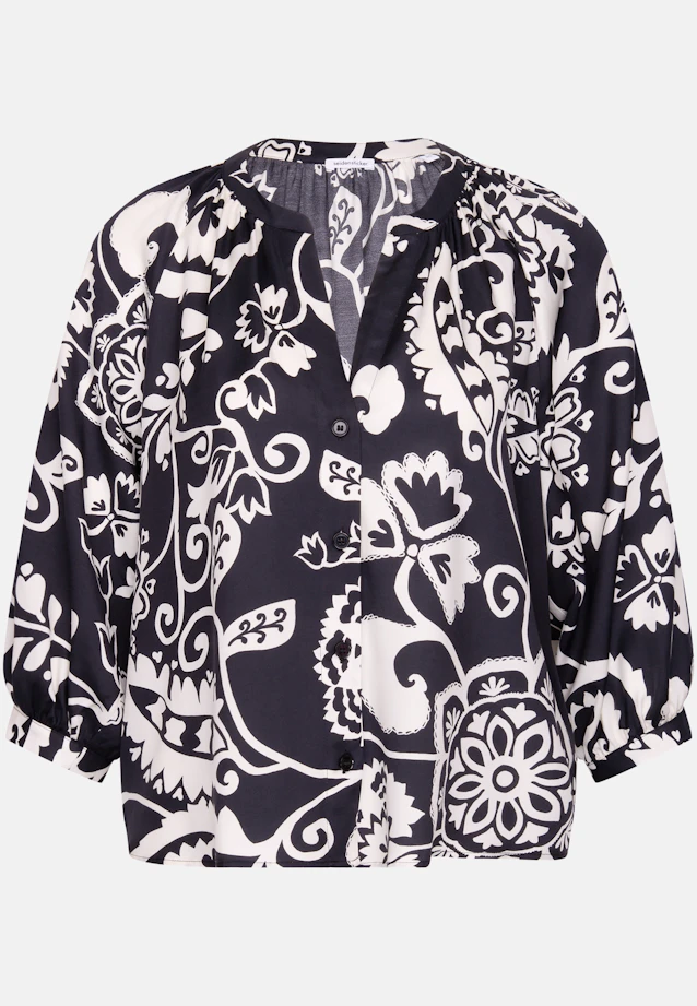 Satin tunic with raglan sleeves in Schwarz |  Seidensticker Onlineshop