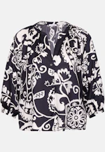 Satin tunic with raglan sleeves in Schwarz |  Seidensticker Onlineshop