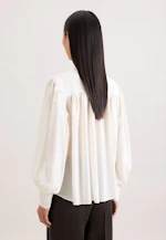 Hemdbluse mit Kräuseln und Volumenärmeln in Weiß |  Seidensticker Onlineshop