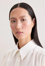 Hemdbluse mit Kräuseln und Volumenärmeln in Weiß |  Seidensticker Onlineshop