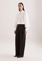 Hemdbluse mit Kräuseln und Volumenärmeln in Weiß |  Seidensticker Onlineshop