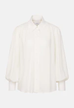 Hemdbluse mit Kräuseln und Volumenärmeln in Weiß |  Seidensticker Onlineshop