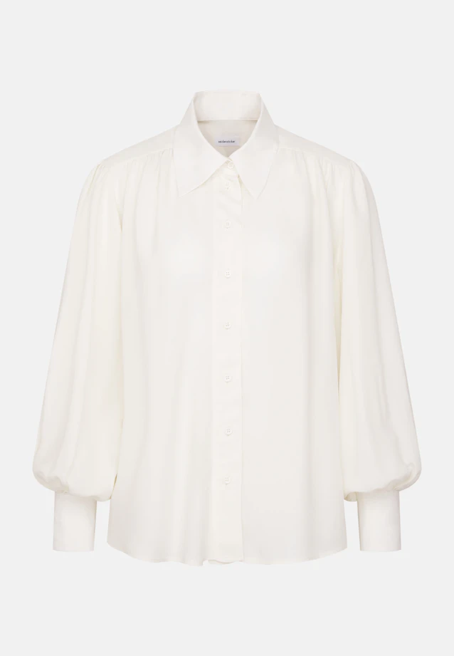 Hemdbluse mit Kräuseln und Volumenärmeln in Weiß |  Seidensticker Onlineshop