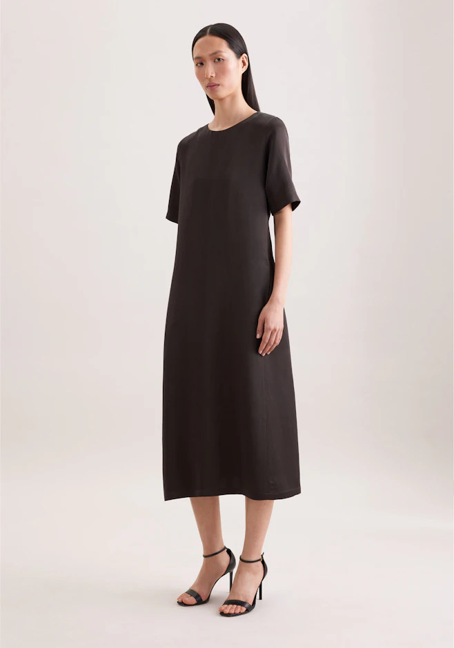 Shirtkleid in A- Linie aus Leinen Mix in Braun | Seidensticker Onlineshop