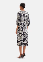 Satin tunic dress with waist belt in Schwarz |  Seidensticker Onlineshop