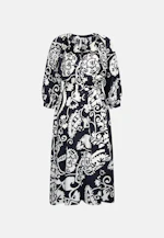 Robe tunique en satin avec ceinture à la taille in Noir |  Seidensticker Onlineshop