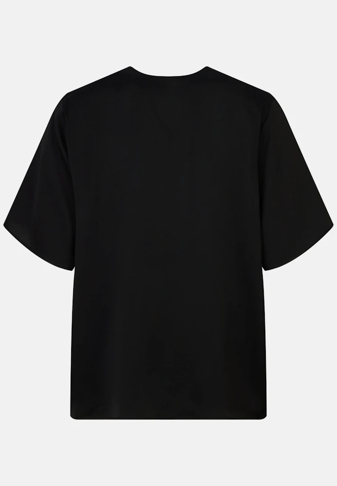 Blusenshirt mit V- Neck aus Satin in Schwarz | Seidensticker Onlineshop